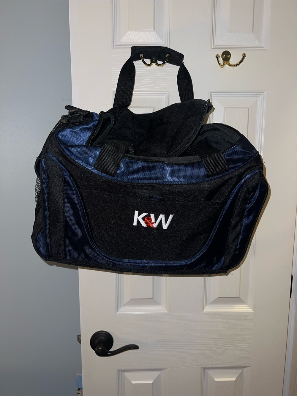 Navy Black Travel Duffel Bag